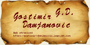 Gostimir Damjanović vizit kartica